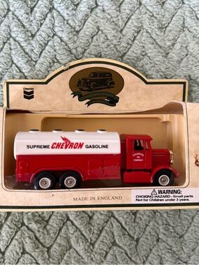 Chevron Red and White Toy Tanker Truck - Kids Vehicles